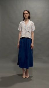 FAME - Daphne Blouse Crop Top Floral Print - 9221583