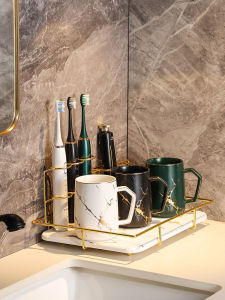 ผู้ถือแปรงสีฟันถ้วยorganizer Rack Homeทันตกรรมกระบอกแปรงถ้วยชุดชั้นวางของสุขอนามัยส่วนบุคคลอุปกรณ์ห้องน้ํา