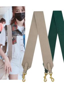 Widen Bag Strap Accessories Crossbody Canvas with Leather Wide Shoulder Strap Cotton Pure Color Bucket Bag Replacement Shoulder Crossbody All-Matching