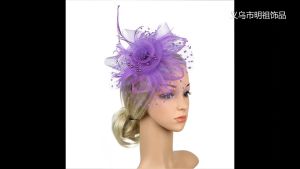 【Shop the Look】 Women Girls Tea Party Headband Headband Clip Fascinator Hat Hair Fascinators Mesh Flower Hair Accessories Wedding Stylish Feathers Hair Clip