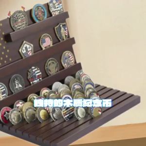 Wooden Coin Medal Display Stand Commemorative for Collectors Holder Rack Showcase Organizer for Medals Awards Coins Shelf