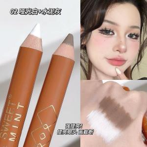 Dual-Headed Matte Highlighting Contour Pen Natural 3D Nose Shadow Lip Line Enhancer Kitchen Cooking Utensils Sushi DIY Tools