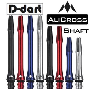 MISSION ALUMINIUM DART SHAFT - ALICROSS ANODISED ALUMINIUM DARTS SHAFT/STEM MATCHED TO NYLON SIZES