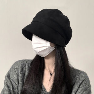 Cgediao | Black Beret Hat Big Head Circumference Face Slimming