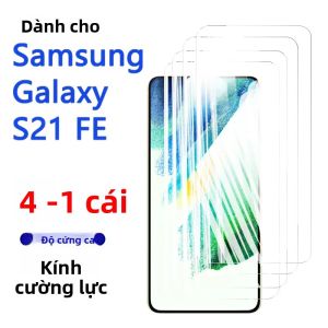1-4 Chiếc Galaxy S21 FE Tấm Bảo Vệ Màn Hình Kính Cường Lực Cứng 9H Chống Trầy Xước Chống Vân Tay Cho Samsung Thân Thiện Với Vỏ Điện Thoại