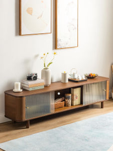 ZHUTING | Solid Wood Sliding Door TV Cabinet