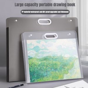 A2/A3 Plastic Art Portfolio Drawing Bag File Storage Bag Sketch Paper Artworks Organizer 45.5X57CM/44X36CM