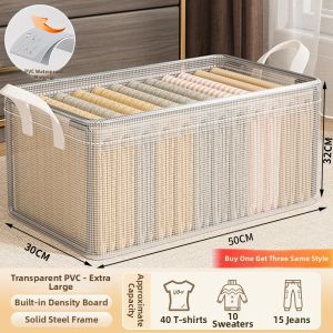 Transparent Closet Organizer Storage Box