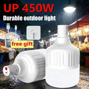 1PC Outdoor Household USB Rechargeable LED Lamp Bulbs Camping Fishing Portable Lantern Night Lights 60W Emergency Light Hook Up