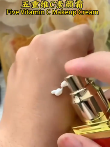 Five Vitamin C Tone Up Cream Concealer Foundation Cream Whitening Moisturizing 30g