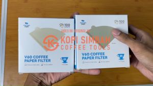Paper Filter V60 One Two Cups Size 1-2 isi 100 Lembar Kertas Filter Saringan Kopi V 60 Manual Brew