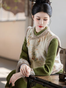 New Chinese Style Cheongsam Shawl Autumn Winter Outerwear Versatile Warm Daily Matched Jacket Small Coat Warmth