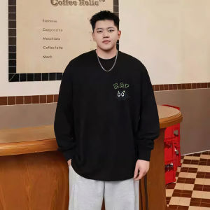 Áo Thun Cotton Dài Tay Dáng Rộng Cổ Tròn Thời Trang Mới 2025 Dành Cho Nam Cỡ Lớn Thường Ngày in Họa Tiết Chống Khuẩn Chống Lão Hóa Chống Mài Mòn