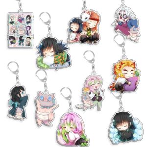 Bandai | For Demon Slayer Tokitou Muichirou Hashibira Inosuke Douma Acrylic Selfmade Cartoon Anime Keychain Pendant Toy Gift 5cm