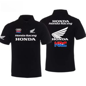 Honda | Honda Mens and Womens POLO Shirts Summer CRB Non-Double Gold Wing T-Shirt Racing Motorcycle Short Sleeve Spring and Autumn Top