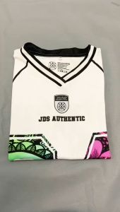 Kaos Jersey Oversize Retro Vintage Boxy Fit Streetwear Sport Number 24 batik putih
