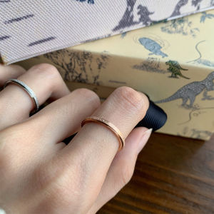 Gold Titanium Steel Ring: A Cold Tone Women's Mid Size Luxury Ring