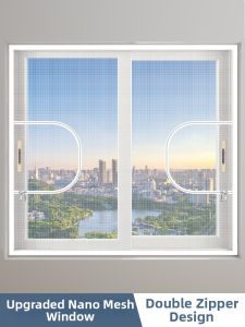ZTION | Mosquito Prevention Self-installing Customizable Adhesive Window Screen