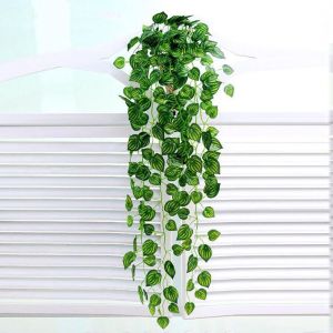 Dây leo dưa hấu giả PVC - dài 85cm - không kèm giỏ - Cây giả hoa lụa Decor trang trí nhà cửa