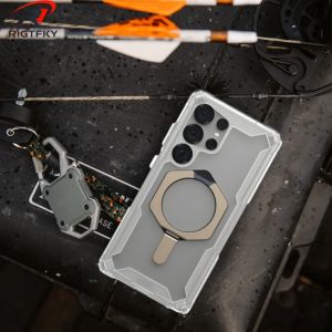 Magnetic Kickstand Shockproof Phone Case for Samsung S26 Ultra S25 S24 S23 S26ULTRA Rugged Heavy Armor MagSafe Bracket Cover ﻿