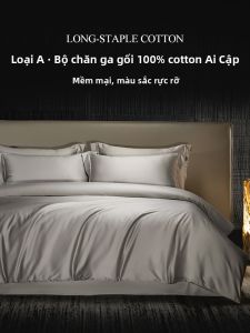 shui yang | Bộ Đồ Chăn Ga Gối Cao Cấp 100 Chiếc Bông Ai Cập Dài