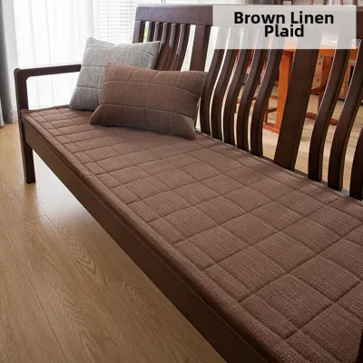 Thickened Cotton Linen Solid Wood Sofa Cushion Autumn Winter Anti-Slip Rosewood Sofa Seat Pad New 2024 Sofa Pad