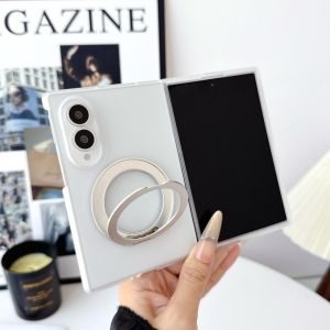 Detachable 360° Rotatable Ring Kickstand For Magsafe Magnetic Clear Phone Case For Samsuang Galaxy Z Fold 8 Ultra 7 6 5 4 3