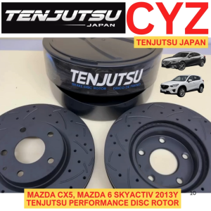 (1 PAIR) Tenjutsu Japan Mazda Cx5 2013Y Mazda 6 Skyactiv 2013Y Front Rear Sport Disc Rotor Slotted Drille From Japan