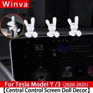 Car Style Decorative for Tesla Model Y 2020-26&Model 3 2017-2026Central Screen Mini Puppy Dog Ornaments Car Interior Accessories