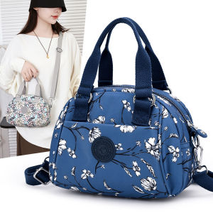Autumn New Fashion Lightweight Nylon Womens Bag Korean Style Printed Crossbody Shoulder Bag Casual Handbag Small Bag