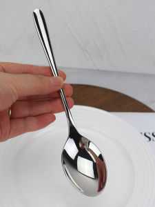 Professional Chef Recommended 18/10 Stainless Steel Deepened Soup Spoon beyond 304 for Main Course Rice Serving Spoon