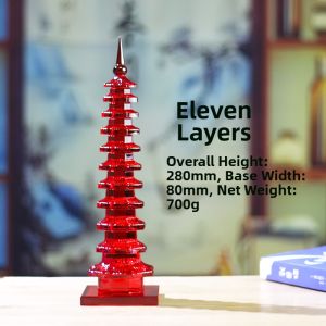 HOUZISHAN | Crystal Hollow Wenchang Tower Decorative Ornament