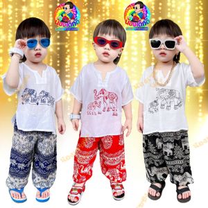 ชูซิตชั้นเซ็ตช้างสูง (เสื้อ + กางเกง คละลาย) สุดฮิต น่ารัก ราคาถูกสูงอย่าง 6,500 บาท ทอมือ สีเขียว-ช้าง สวยทอ ราคาถูกสูงอย่าง 6,500 บาท ทอมือ สีเขียว-ช้าง สวยทอ