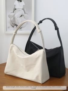 RUOYUNLAIGUO | Large Capacity Commuter Nylon Beige Shoulder/Crossbody Bag