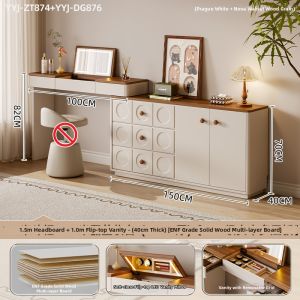 YANGYING | Antique Cream Style Thin Sideboard 30cm