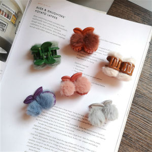 Spring Sweet Style Cherry Pure Color Fluffy Small Hair Clip Half Head Bangs Clip Fashionable Hair Accessories Alloy Embedded Artificial Gem