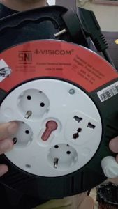 Kabel Roll Listrik 10 Meter 15 Meter Kabel Roll Visicom 4 Lubang 15 Meter 10 Meter 15m 10m Kuningan