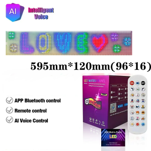 Transparent LED Matrix Pixel Panel Light USB APP Remote Control DIY Programmable Car Devil Eyes Decorative Ambient Mood Lamp