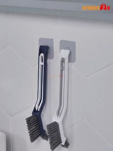3in1 Brush With Clip Bathroom Tile Seam Floor Gap Cleaning V Hard Bristle Brushes Dead Corner Clean Berus Lantai Keras