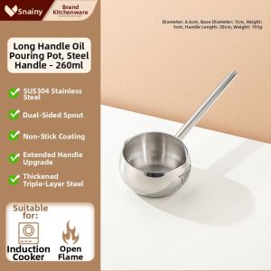 Snainy | Heat Resistant Stainless Steel Oil Ladle 304 Food Grade