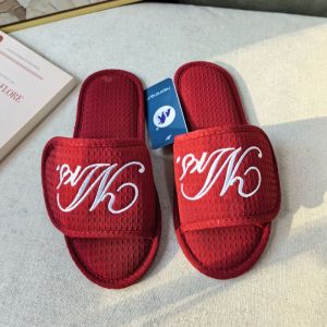 Adjustable Slippers Comfortable Embroidered Checkered Non-Slip Indoor Home Floor Mat Slippers for Couples Spring Autumn Use