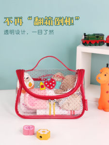 Ciffnoo Portable Transparent Waterproof Makeup Bag Travel Cosmetic Storage Pouch Multi-Functional Childrens Toiletry Bag