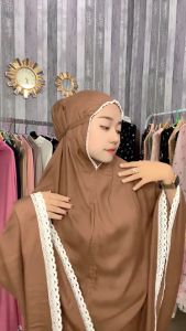 (MUKENAH DEWASA MURAH) TRAVELING POLOS RENDA | MUKENA DEWASA TERBARU 2024