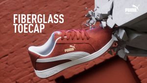 รองเท้าเซฟตี้ สำหรับผู้หญิง PUMA รุ่น ICONIC BLACK WNS LOW หัวกันกระแทก หุ้มส้น สีดำ