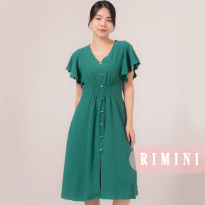 RIMINI - Midi Dress Wanita Casual Flowy XS-XL - Venice Scallop 85816