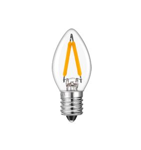 LED Edison Bulb Vintage 0.5W E12 C7 LED Filament Bulb Mini Decorative Candle Glass Bulb Retro Warm White Dimmable Lamp Bulb for Garden Party Christmas