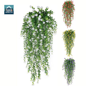 Artificial Eucalyptus Ivy Hanging Plants Fake Flower Hanging Vines Sun-proof Plastic Plants for Wall Home Indoor Outdoor