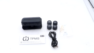 TPMS Car Tire Pressure Monitoring System Solar Charging/USB Charging Equipped with 4 External Sensors with alarm function suitable for general vehicles