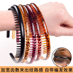 as High Top Hairband Headwear Dense Tooth Anti-Slip Hairband Simple Korean Style Hair Accessory Pressing Liu Dynamic Hair Clip