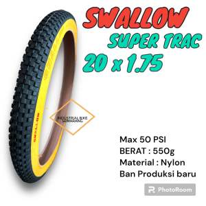 Swallow Ban Luar Sepeda BMX 20 inch Ukuran 20 x 1.75 Nylon Ban BMX 20inc